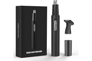 Ginity Ear and Nose Hair Trimmer for Women Men,2024 Rechargeable 2 in 1 Professional Painless Eyebrow & Facial Hair Trimmer with Powerful Motor and Dual-Edge Blades Easy Cleansing (Black)