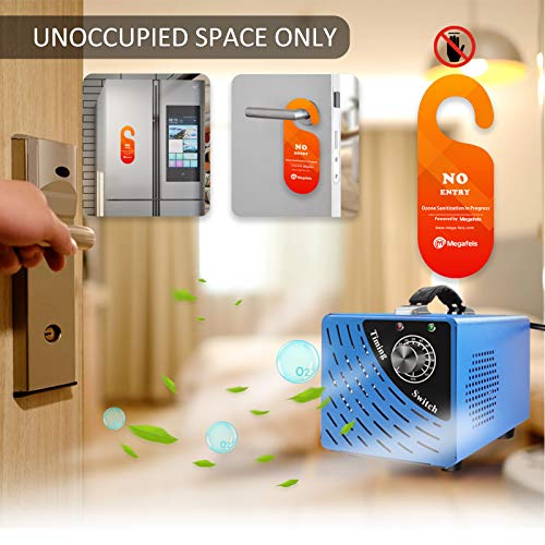 Commercial 10,000mg Ozone Generator, Elementa Mini Ozoner Air Purifier Ionizer O3 Machine for Deodorization Sterilizer, RV/Basement/Bathroom/Car/Pet\'s Room/Refrigerator Odor Remove Ozonator (BLUE)