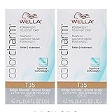 Wella Color Charm Hair Toner T35 Beige Blonde 1.4 oz (2 Pack)
