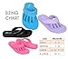 Pedicure Sandals with Built In Toe Separators for Women - Comfortable Spa Style Flip Flops for Home, Salon, Yoga & Gym Use - Ideal for Nail Drying & Foot Wellness (Turquoise-L)
