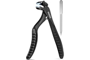 DRMODE Toenail Clippers for Seniors, Long Handled Angled Head Toe Nail Clippers for Thick Nails for Seniors with Wide Opening, Large Heavy Duty Finger Nail Clippers for Men Women with Catcher