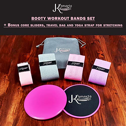 Booty-Fabric-Resistance-Loop-Bands-For-Legs-Glutes-Hips-Butt-Thighs-Circle-Workout-With-AB-Strength-Floor-Exercising-Core-Sliders-Gliding-Fitness-Discs-Beachbody-Equipment-Stretching-Yoga-Strap