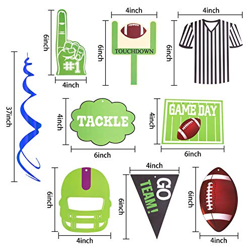 EVERMARKET 30Ct American Football Hanging Swirl Football Game Day Party Decorations 2020 Garland Sports Day Hanging Swirl Foils,Football Theme Birthday Party Supplies Ornaments Fan DÃ©cor