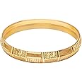 Bodha Traditional Indian Designer Stylish Self Design Amritsari Gold Colour Sikh Kada for Men