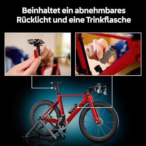Icons Rennrad - Modellbau für Erwachsene - inkl. Gummireifen, Schaltwerk und Hinterradständer als Schreibtisch Deko - Geschenkidee für Radsportfans - 11380 — Foto 6 von 6
