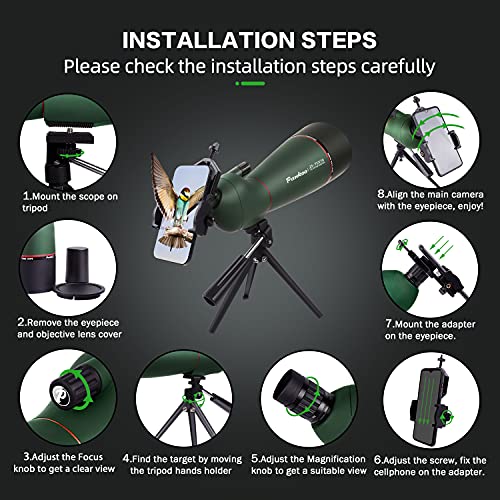 PankooFamily 2575X70 HD Spotting Scope Hunting Spotting Scopes with