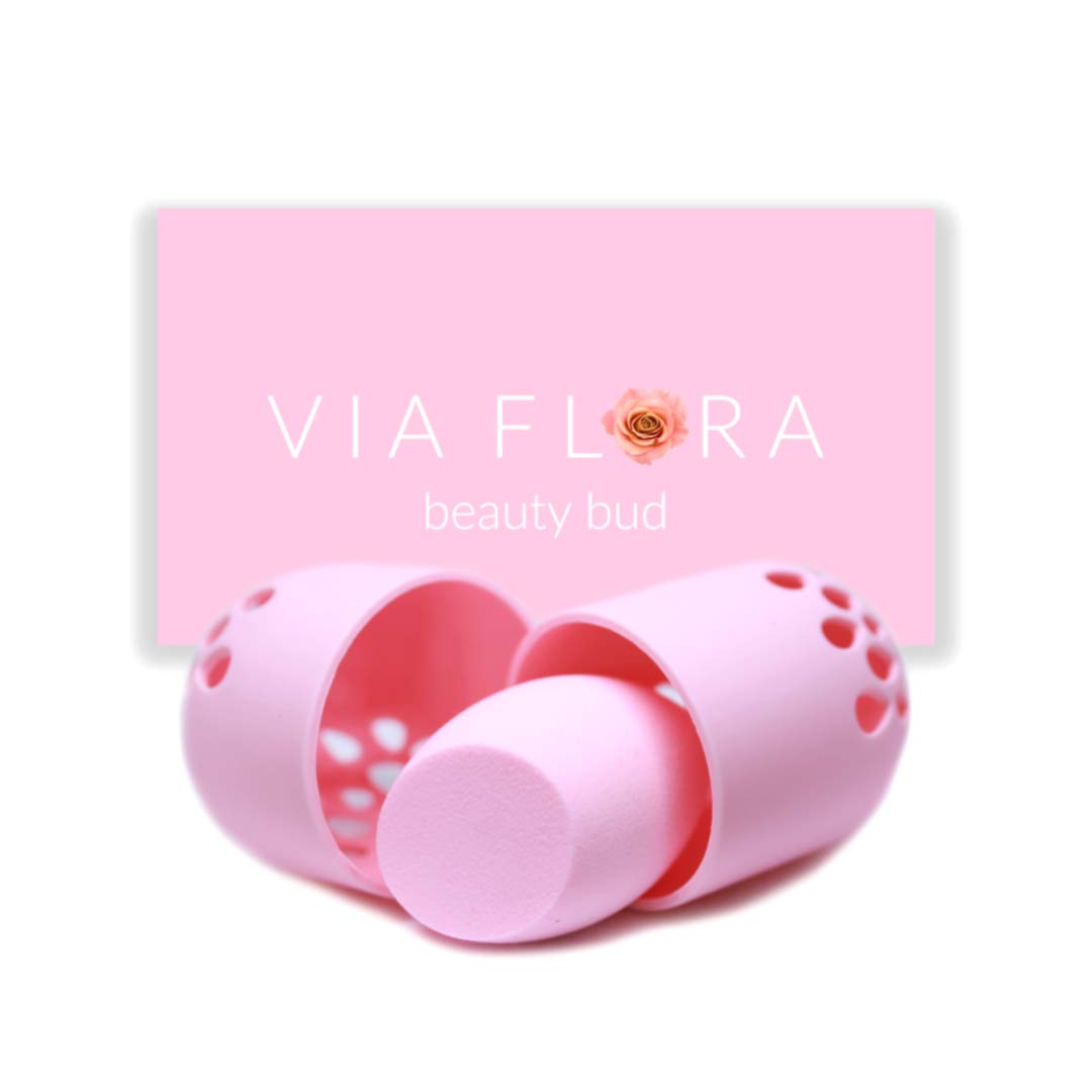 Beauty Bud Blender Sponge Holder Set - Pink - Best Egg Shape Protective Carrying Case And Drying Stand - Professional Storage For Makeup, Foundation, Cosmetics Face Brush - Washable Easy To Clean