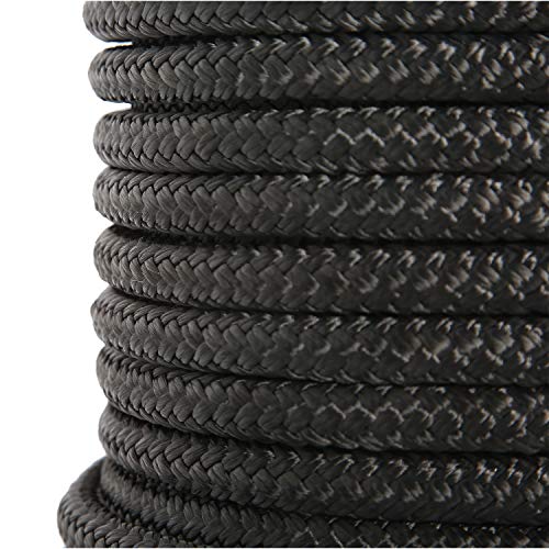 image for NovelBee 1/2 Inch X 100 Feet Double Braid Nylon Anchor Line with Stain