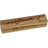 Atlantic Mackerel Striped Fish Rectangle Rubber Stamp for Stamping Crafting - 2.50in Small