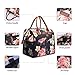 CoolBELL Women Floral Tote Water-Resistant Cooler Bag Soft Leak Proof Box Insulated Lunch Holder with Wide Opening for Wome, M, Peony Flower, M