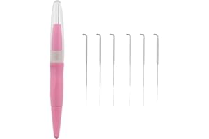 Needle Felting Pen MTQY Pink Pen Style Needle Felting Tool with 3PCS Needles Acupuncture Pen Wool Felt Poke Embroidery Punch Needle Wool Felting Needle Tool