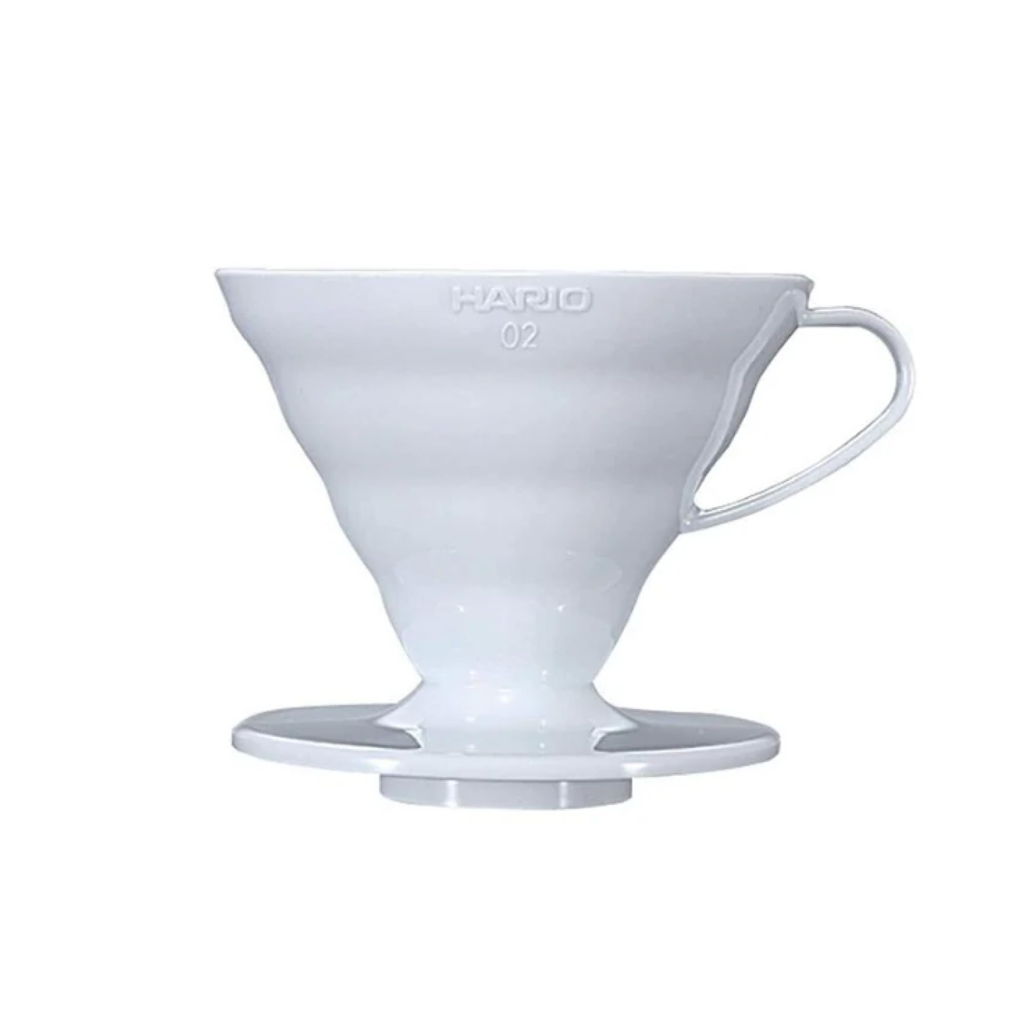 HARIO V60 Plastic Coffee Dripper, White, Size 2