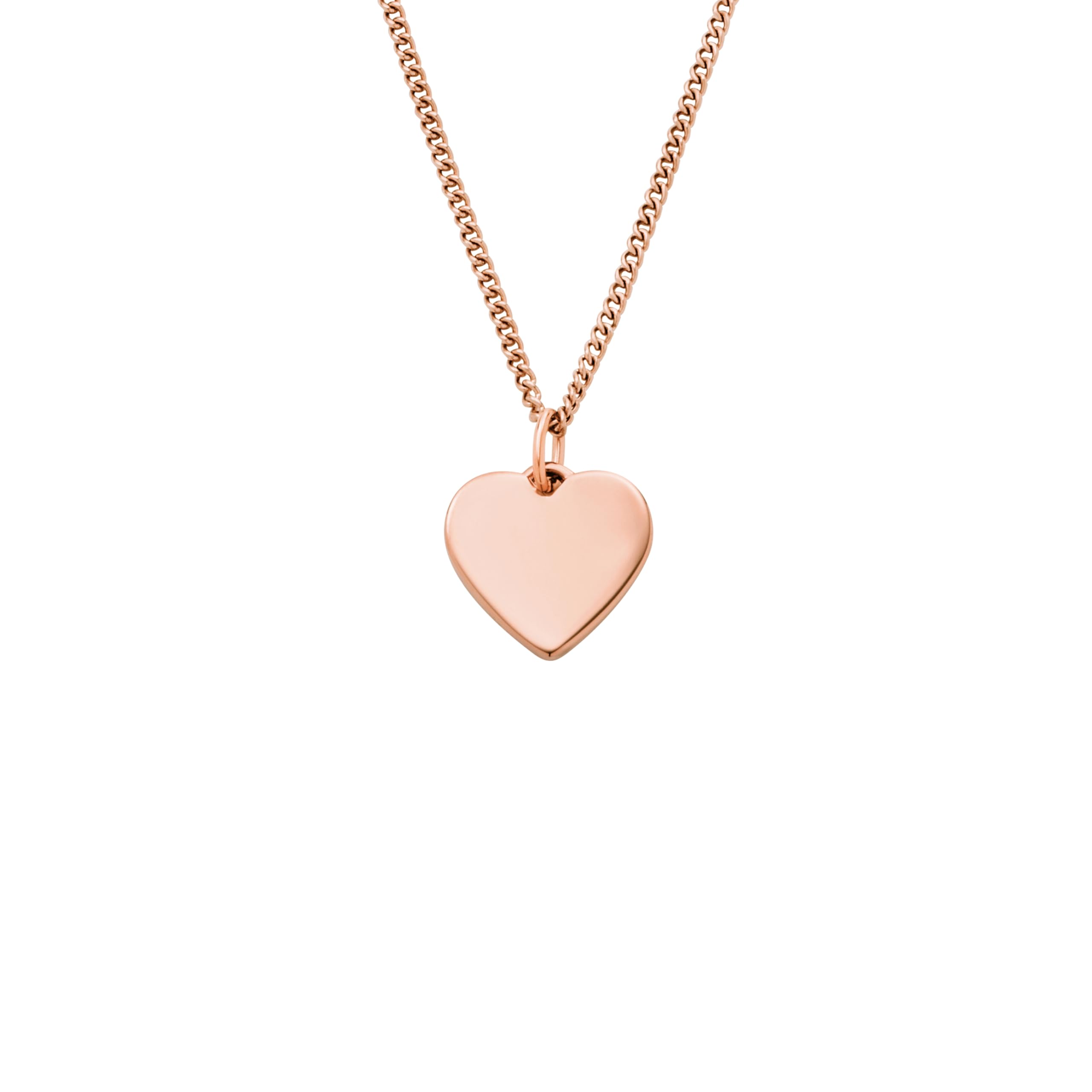 Fossil Women's Plated Stainless Steel Engravable Personalized Gift Pendant Chain Necklace for Women