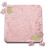 3dRose Anne Marie Baugh - Maps - Old Vintage Pink