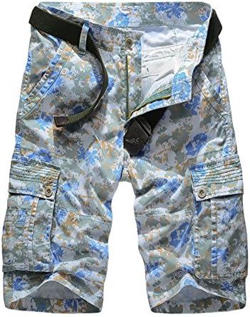 Jinmen Men's Camouflage Military Cargo Shorts Multi-style (W 36, 1563 Sky blue)