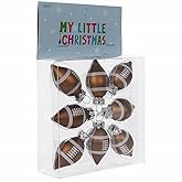 Gerson Mini Christmas Tree Ornaments for Tiny Tree (Mini Footballs Set of 8)