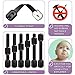 Baby Proofing Safety Cabinet Locks - Child Proof Latches for Dresser Drawer Cupboard Doors Closet Oven Refrigerator Fridge - Adjustable Childproof Straps by Oxlay - Black - 6 Pcs