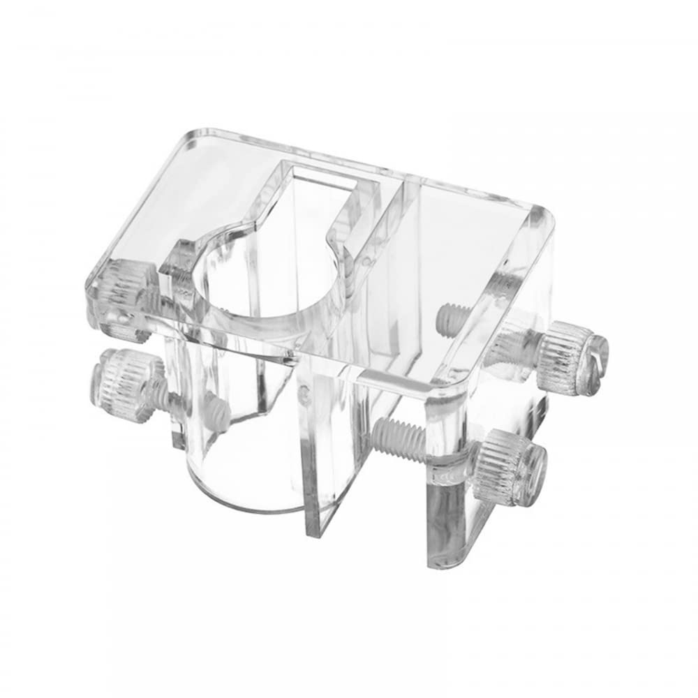 DONGKER Aquarium Acrylic Lily Pipe Fixture, Aquarium Clamp Lily Pipe Fixture Holder for Fix 12-16mm Inflow Outflow Tube