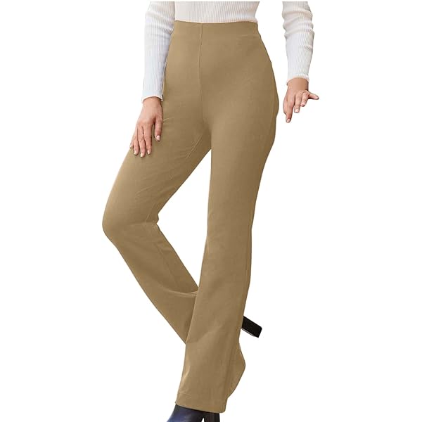 Amazon.com: Women's Dress Pants High Waisted Flare Pants Pull On