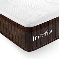 Inofia Queen Mattress, Bed in a Box, Sleeps Cooler with More Pressure Relief & Support Than Memory Foam,CertiPUR-US Certified, Medium Firm, 10 Year U.S. Warranty, Double Size, 11.4 Inches