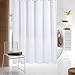 Wimaha Fabric Shower Curtain Liner Water-Resistant, Machine Washable, 100% Polyester, Perfect for Bathroom Stall Bathtub Tub, White, 72x72