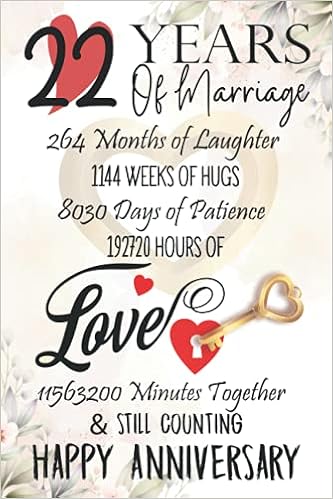 22 Years Of Marriage Funny 22nd Couple Wedding Anniversary Gift For Both Her And Him Lined Notebook 100 Pages 6 In X 9 In 15 2 X 22 9 Cm Publishing Ftweddinggifts Amazon Com Books