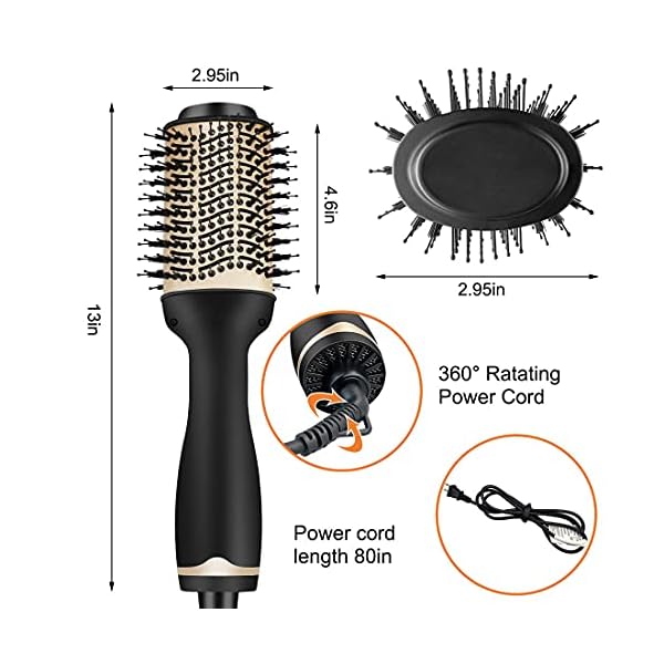Hair-Dryer-BrushHot-Air-Brush-Multi-Functional-3-in-1Professional-Dryer-VolumizerHeated-Rollers-and-Curling-Iron-with-Ceramic-Coating-and-Negative-Ion-TechnologySuitable-for-All-Hair-Types Hair Dryer Brush,Hot Air Brush, Multi-Functional 3-in-1Professional Dryer & Volumizer,Heated Rollers and Curling Iron…