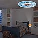 Projectables 13239 Planes LED Plug-in Night Light, Orange and White, Light Sensing, Auto On/Off, Projects Disney Characters Dusty Crophopper and Ripslinger Image on Ceiling, Wall, or Floor