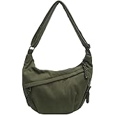 Hobo Bag for Women Men Crescent Shoulder Bag Retro Nylon Canvas Crossbody Bag Slouchy Corduroy Dumpling Bag Purse | Retro, Nylon Canvas, Slouchy, Corduroy