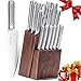 Knife Set, Emo joy 15-Piece High Carbon German Stainless Steel Knife Block Set