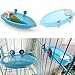 Bluelans Bird Bath with Mirror Toy for Pet Small Medium Parrot Budgie Parakeet Cockatiel Conure Lovebird Finch Canary African Grey Cockatoo Amazon Cage Shower Bathing Tub Food Feeder Bowl with Mirror