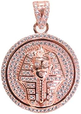 Sterling Silver Pharaoh Coin Pendant (38 mm, 27 mm, 9.20 Grams)