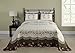 MODERN HEIRLOOM Brooke, Queen Bedspread, Cream/Burgundy/Green