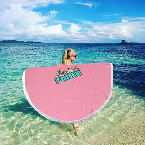 すごい バスタオル ラウンド ビーチタオル 柔らか シャワータオル 抗菌 速乾 おしゃれ ビーチマット 水泳 旅行 タオル 直径 150cm B085nxd8gn 1 694円