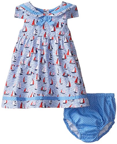Jojo Maman Bebe Baby Girls Newborn Pretty Nautical Baby Dress - Main Image