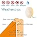 Weatherproof, Weatherproof Door and Window soundproof Seals, Anti-Collision Rubber self-Adhesive Weather Strips, 2 Rolls, 39 feet in Total Length