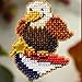 American Eagle Beaded Counted Cross Stitch Patriotic Ornament Kit Mill Hill 2008 Autumn Harvest MH18-8206