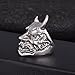 EVBEA Hannya Mask Ring Japanese Jewelry Mens Big Statement Biker Cool Devil Rings(10)