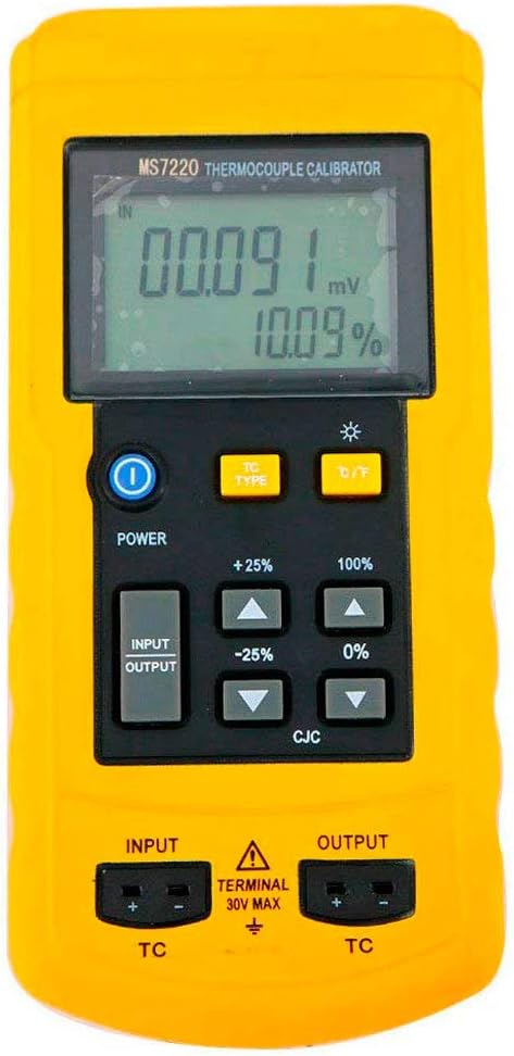 Tongbao MS7220 Digital Thermocouple Temperature Thermometer Process Calibrator with mV Source Function