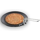 Hawkins Futura 28 cm Tava, Hard Anodised Tawa with Stainless Steel Handle, Black (AT28)