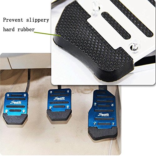 Alician Universal Nonslip Clutch Brake Gas Car Pedal Plate Set for Manual/Automatic Catch Car red Automatic