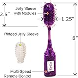 Bendable Vibro Love Wand with Jelly Sleeves 8 Inch Sexy Purple