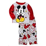 Mickey Mouse Baby Toddler Red Fleece Pajamas