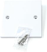 DRUT 4Pcs Single Blanking Plate Cover 86x86mm White with Screws Back Box view 5