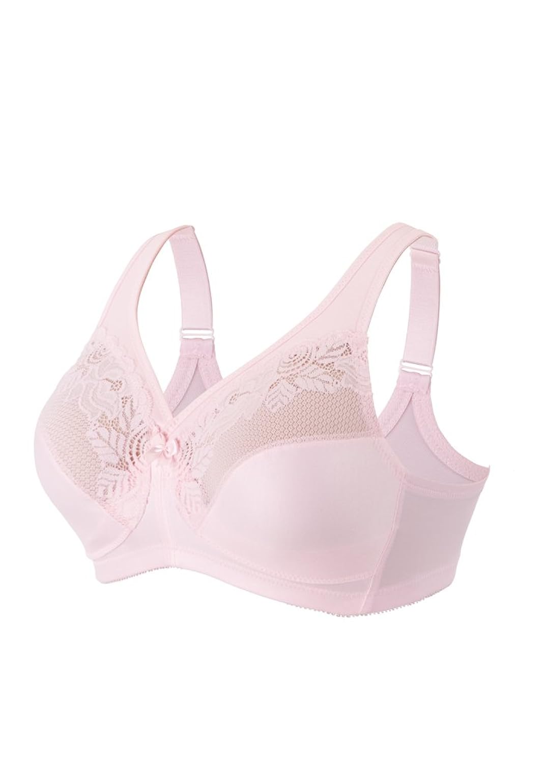 42 F, Pink, Glamorise Women's Magic Lift Minimizer Plain Everyday Bra