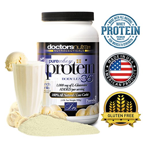 Pure 100% Whey Protein Low Carb Low Fat French Vanilla Flavor Powder All Natural Ultrafiltered with High Branched Chain Amino Acids and 1000 mg L-Glutamine. No Artificial Sweeteners or Flavors. 2 Pounds (Pack of 2) - Thumbnail 5