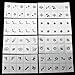 BTArtbox 35pcs Pattern Template Stencil Sticker Set Airbrush Stencil Nail Art Design for Fingers & Toes
