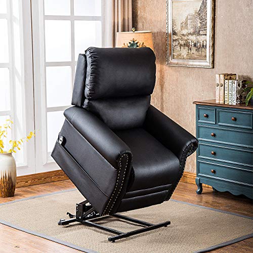 Merax Power Recliner and Lift Chair in Black PU leather Lift Recliner
