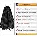 3 Packs Spring Twist Crochet Braiding Hair Natural Black Color Bomb Twist Synthetic Hair Crochet Braids Fluffy Passion Twist Crochet Hair (1B#)