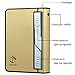 Cigarette Case Lighter, Multifunction Cigarette Box Holder USB Electric Rechargeable Cigar Lighter,Push Out Cigarette Holder with Electric Torch (Gold-Black)